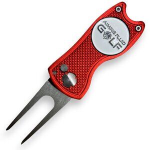 5-in-1 Divot Repair Tool with Ball Marker SUNDAY RED